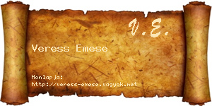 Veress Emese névjegykártya