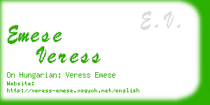 emese veress business card